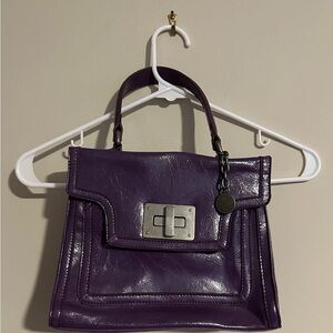 Simply Vera Vera Wang Purple Satchel with Silver Hardware